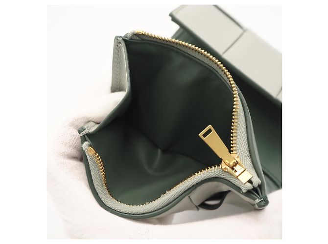 Cartera compacta Cassette Bottega Veneta Castaño Verde - vista 10