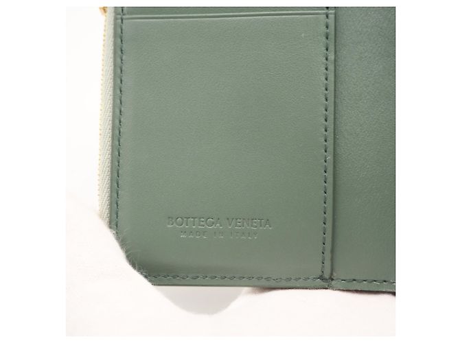Cartera compacta Cassette Bottega Veneta Castaño Verde - vista 14