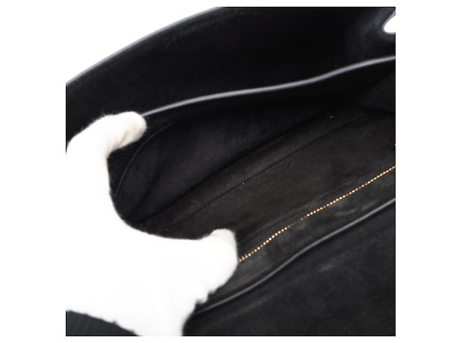 Céline Borsa a tracolla Celine Teen Soft 16 in pelle di vitello granulata Nero - vista 10