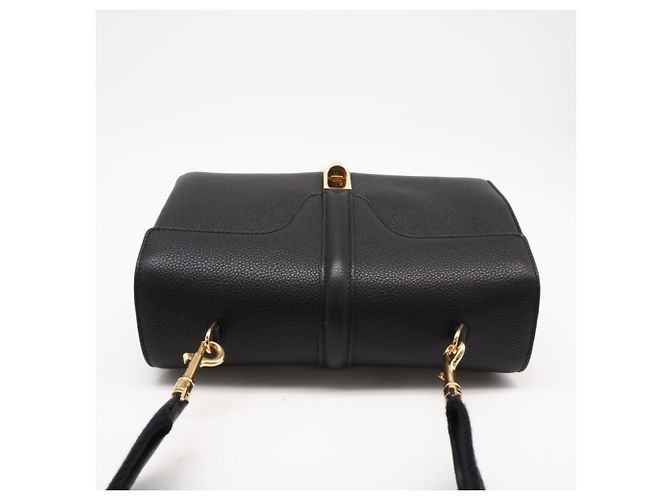 Céline Borsa a tracolla Celine Teen Soft 16 in pelle di vitello granulata Nero - vista 6