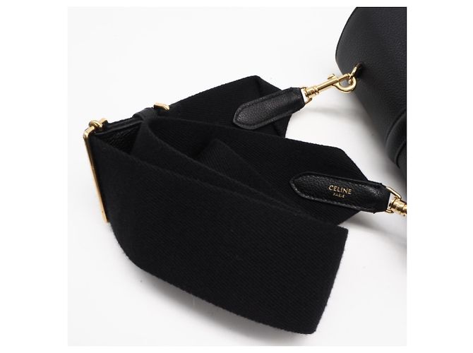 Céline Borsa a tracolla Celine Teen Soft 16 in pelle di vitello granulata Nero - vista 7