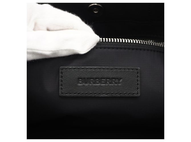 Borsa Tote Burberry Nylon Artier Nero Bianco - vista 13