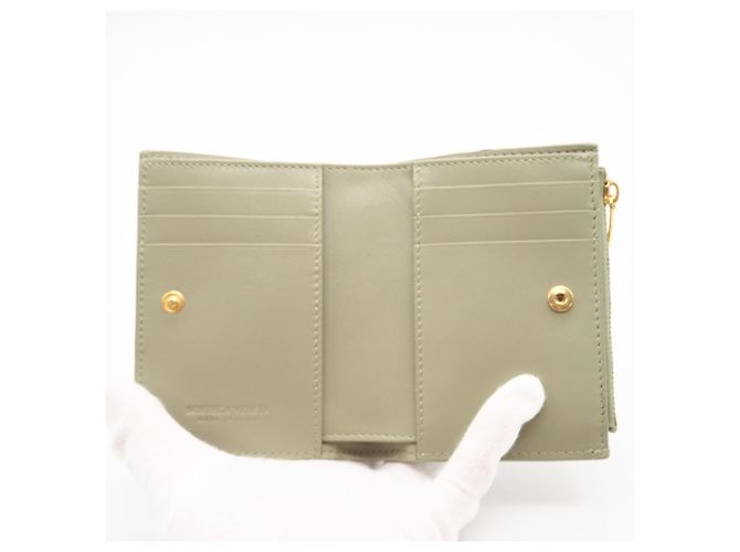 Cartera Bi-fold Cassette Small Bottega Veneta Beige - vista 10