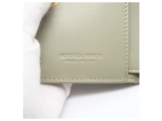 Cartera Bi-fold Cassette Small Bottega Veneta Beige - vista 13