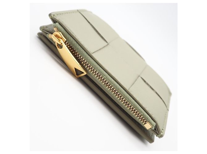 Cartera Bi-fold Cassette Small Bottega Veneta Beige - vista 4