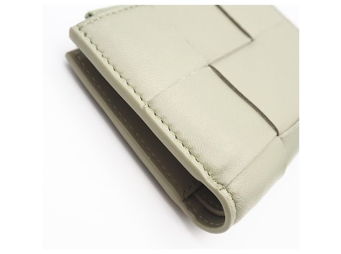 Cartera Bi-fold Cassette Small Bottega Veneta Beige - vista 7