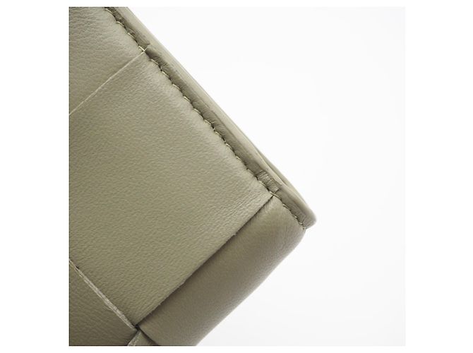 Cartera Bi-fold Cassette Small Bottega Veneta Beige - vista 8