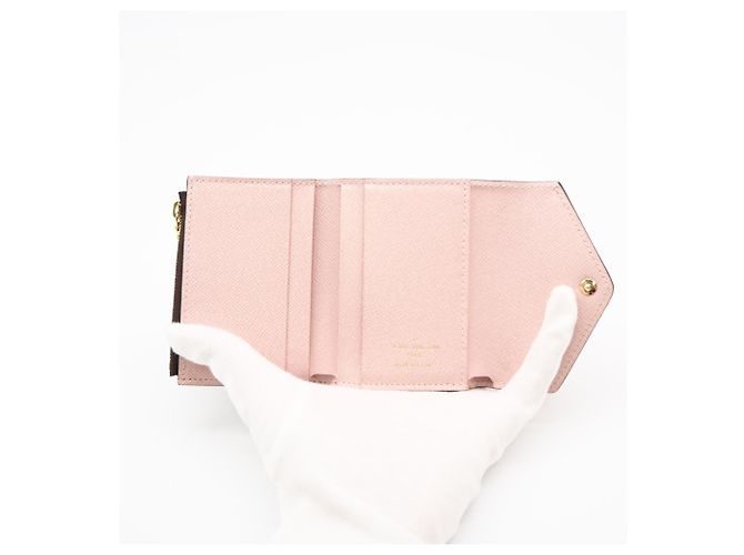 Cartera tríptico Zoe Monogram Louis Vuitton Castaño Rosa Beige - vista 13