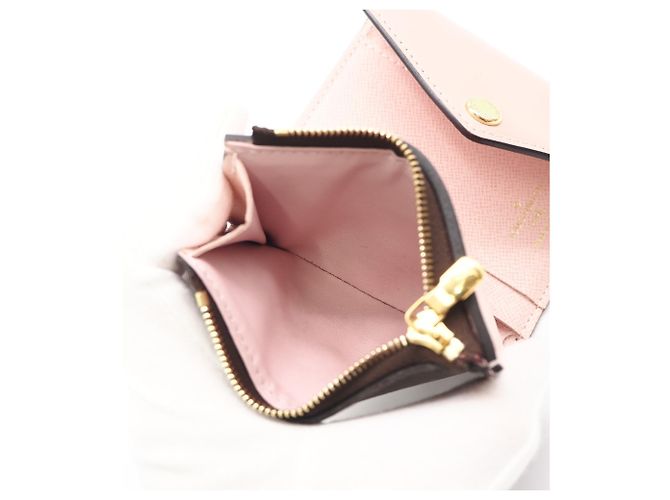 Cartera tríptico Zoe Monogram Louis Vuitton Castaño Rosa Beige - vista 15