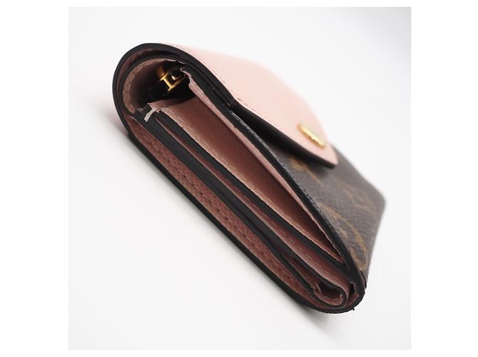 Cartera tríptico Zoe Monogram Louis Vuitton Castaño Rosa Beige - vista 9