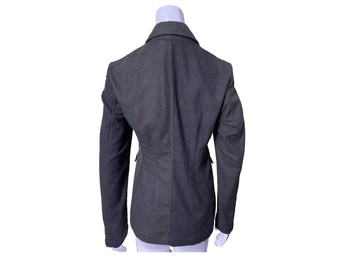 Autre Marque Ivan Grundahl Patchwork-Wolljacke Grün Grau Anthrazitgrau - Ansicht 4