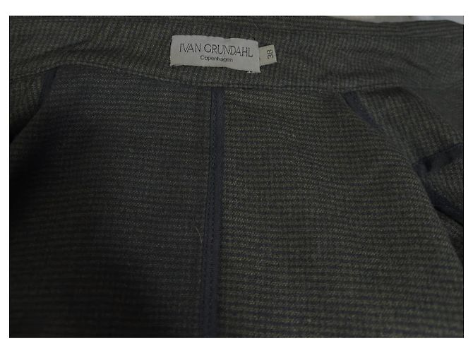 Autre Marque Ivan Grundahl Patchwork-Wolljacke Grün Grau Anthrazitgrau - Ansicht 5