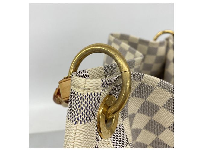 Borsa Tote Louis Vuitton Damier Azur Artsy MM Bianco - vista 8