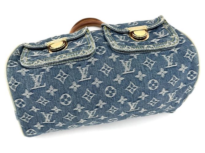 Borsa Louis Vuitton Neo Speedy Blu - vista 3