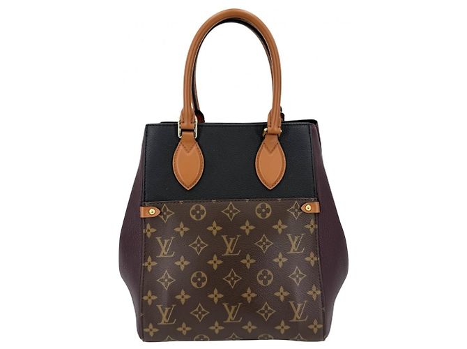 Borsa a mano Fold Tote MM da donna Louis Vuitton Marrone Nero Bordò - vista 2