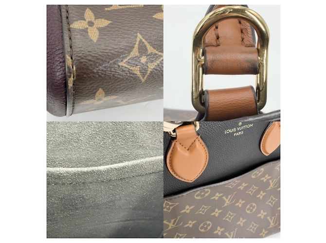 Borsa a mano Fold Tote MM da donna Louis Vuitton Marrone Nero Bordò - vista 7