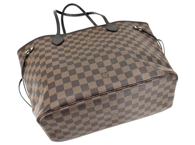 Borsa Tote Louis Vuitton Neverfull MM Marrone - vista 3