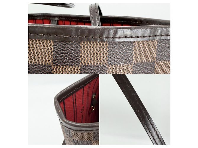 Borsa Tote Louis Vuitton Neverfull MM Marrone - vista 6