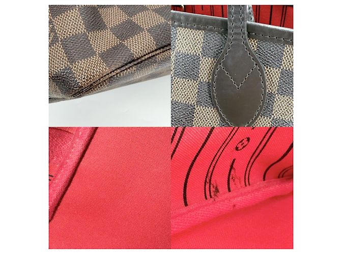 Borsa Tote Louis Vuitton Neverfull MM Marrone - vista 7
