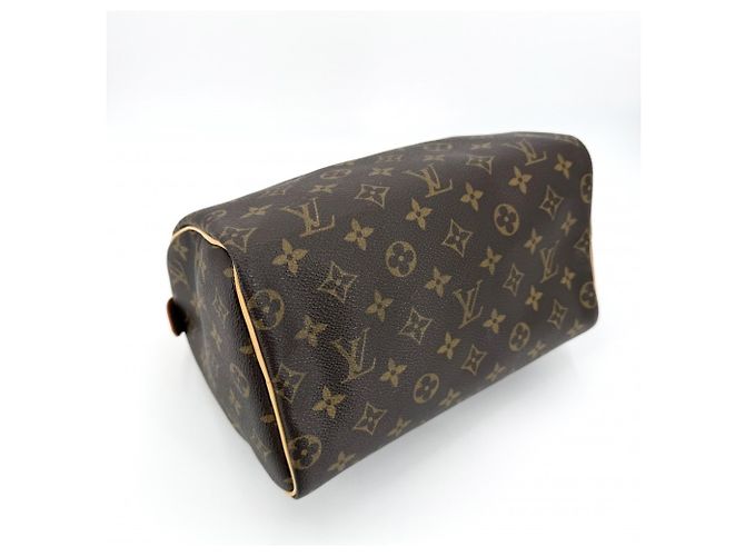 Borsa Boston Mini Monogram Speedy 25 da donna Louis Vuitton Marrone - vista 3
