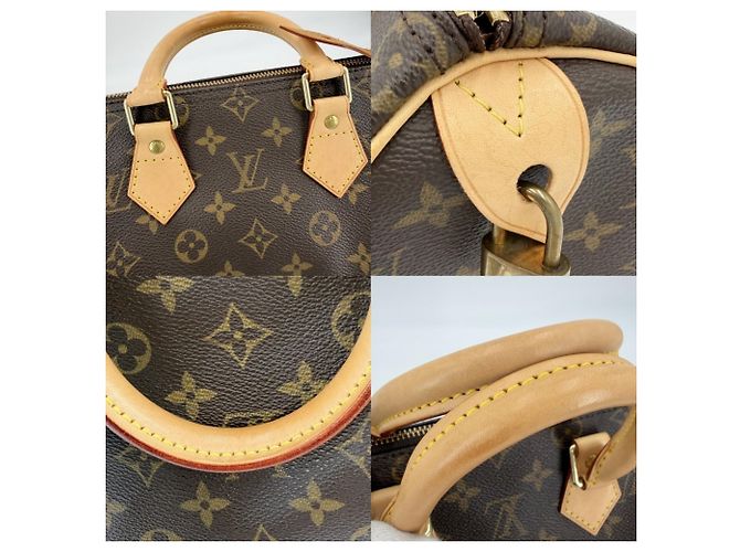 Borsa Boston Mini Monogram Speedy 25 da donna Louis Vuitton Marrone - vista 6