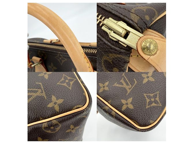 Borsa Boston Mini Monogram Speedy 25 da donna Louis Vuitton Marrone - vista 7