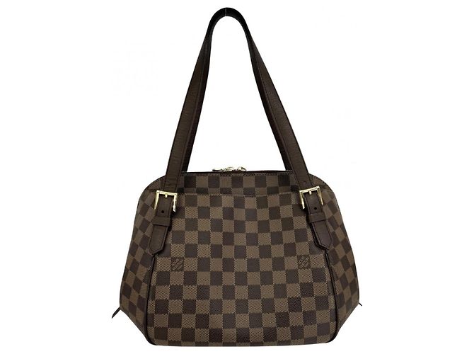 Borsa Tote Louis Vuitton Belem MM Marrone - vista 2