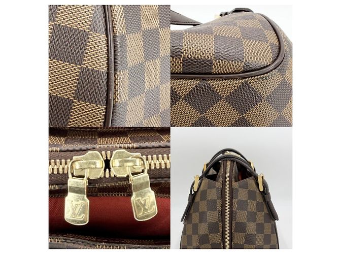 Borsa Tote Louis Vuitton Belem MM Marrone - vista 6