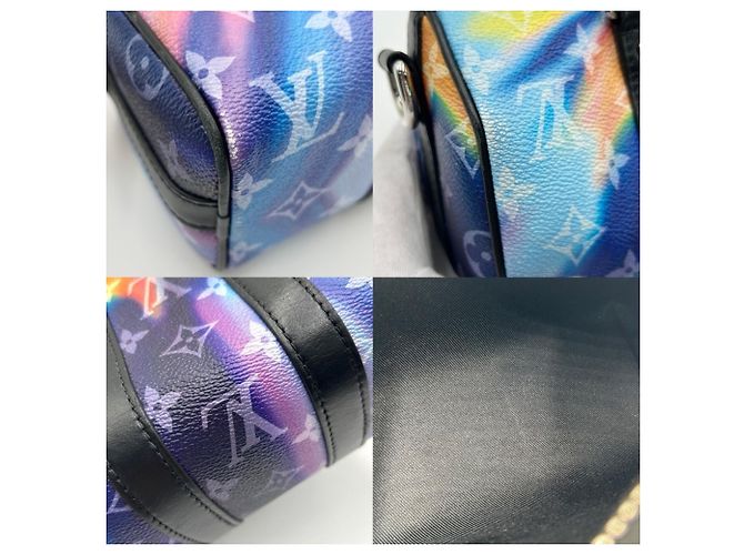 Mini borsa Keepall XS Monogram Sunset da uomo Louis Vuitton Nero Multicolore - vista 6