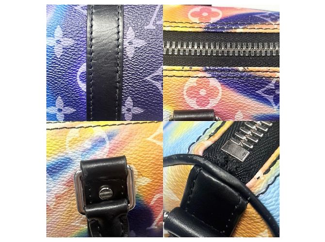 Mini borsa Keepall XS Monogram Sunset da uomo Louis Vuitton Nero Multicolore - vista 8
