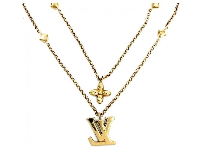 Collana Louis Vuitton in oro con strass da donna D'oro - vista 2