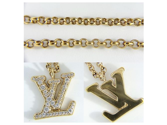Collana Louis Vuitton in oro con strass da donna D'oro - vista 6