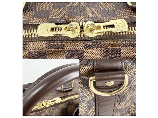 Louis Vuitton Keepall Bandoulière 55 Borsa Boston Marrone - vista 7