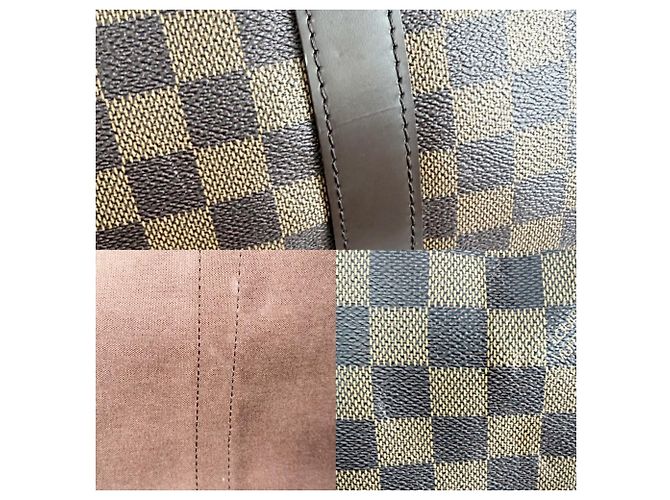 Louis Vuitton Keepall Bandoulière 55 Borsa Boston Marrone - vista 8