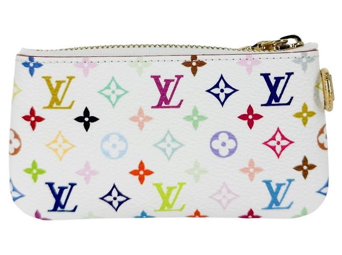 Portachiavi Monogram Louis Vuitton Bianco Multicolore D'oro - vista 2