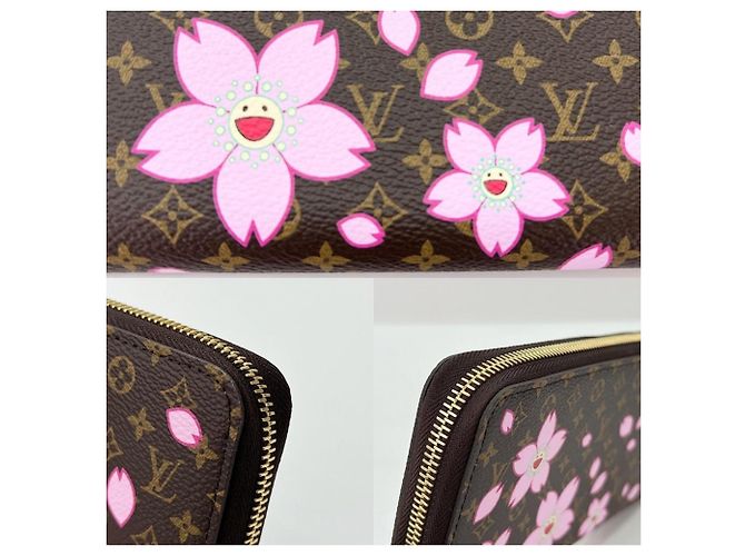 Cartera larga para mujer Louis Vuitton - LV x TM Zippy Cherry Blossom Castaño Rosa - vista 8