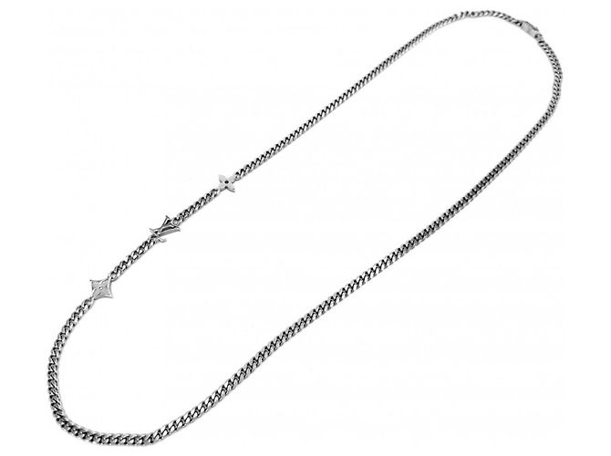 Collana Monogram Flower da uomo Louis Vuitton Argento - vista 3
