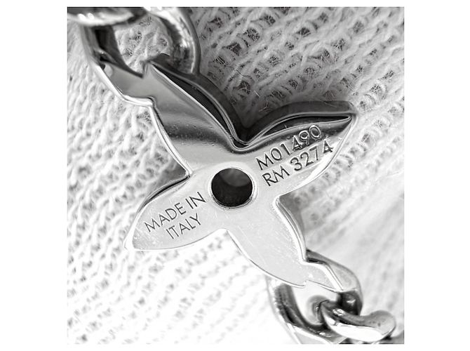 Collana Monogram Flower da uomo Louis Vuitton Argento - vista 4
