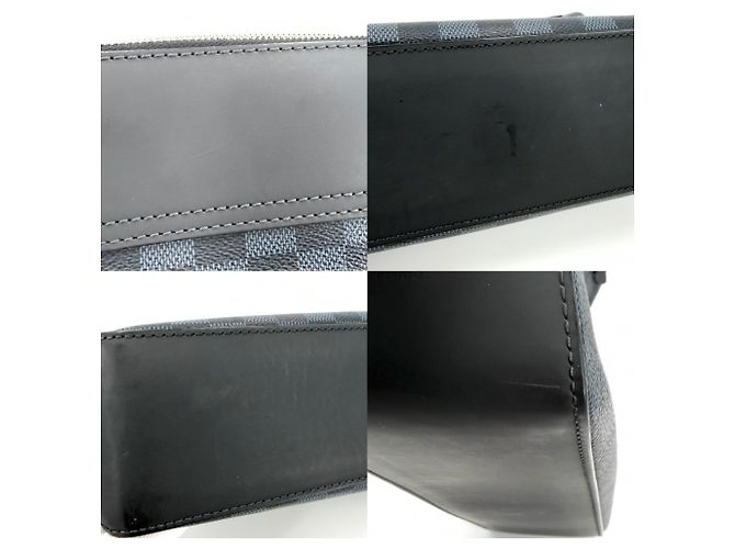 Borsa a tracolla Greenwich da uomo Louis Vuitton Nero Blu navy - vista 6