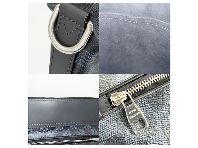 Borsa a tracolla Greenwich da uomo Louis Vuitton Nero Blu navy - vista 7