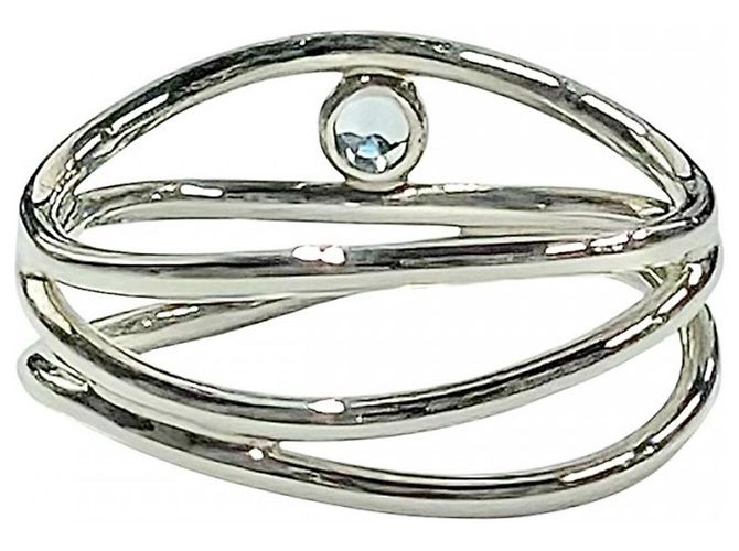Anello Wave in argento sterling 925 e acquamarina Tiffany & Co. - vista 2