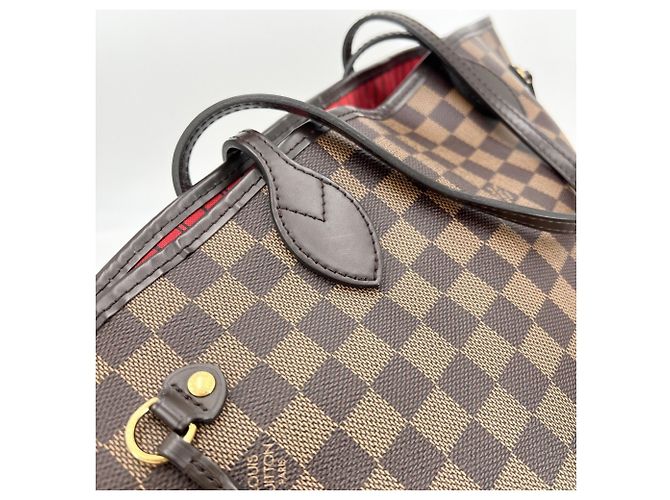 Borsa Tote Louis Vuitton Neverfull MM Marrone Damier ebene - vista 11