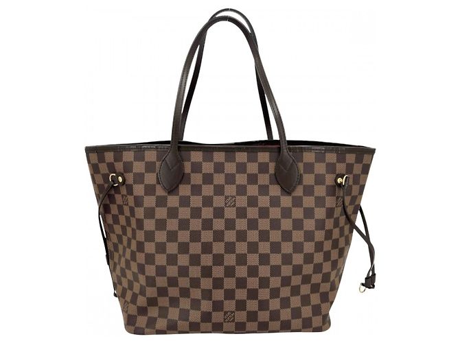 Borsa Tote Louis Vuitton Neverfull MM Marrone Damier ebene - vista 2