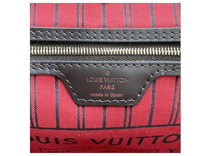 Borsa Tote Louis Vuitton Neverfull MM Marrone Damier ebene - vista 5