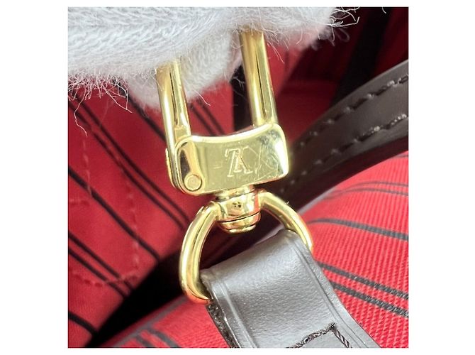 Borsa Tote Louis Vuitton Neverfull MM Marrone Damier ebene - vista 8