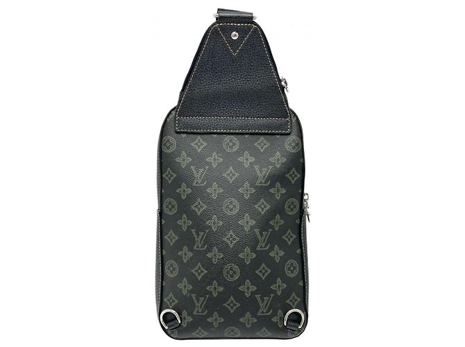 Bolsa tiracolo Monogram Record Avenue masculina Louis Vuitton Preto Verde - vista 2