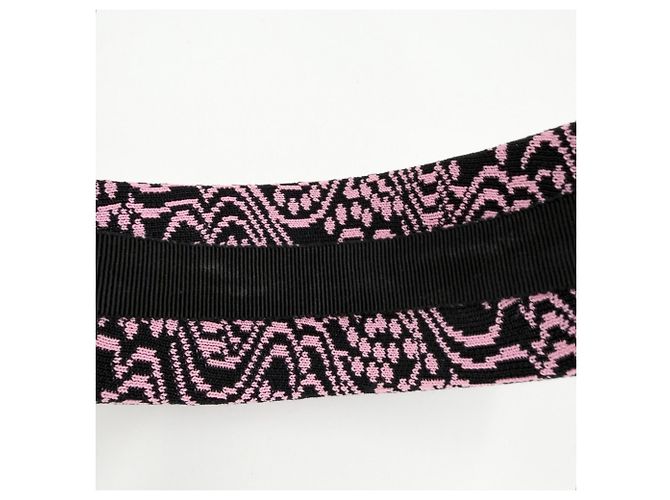 Cerchietto Alice in tela Prada Nero Rosa - vista 5