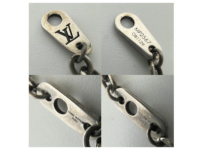 Collana vintage Louis Vuitton in argento con pendente a forma di serpente - vista 4