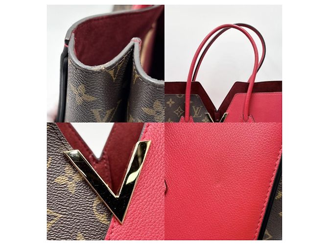 Borsa Tote Louis Vuitton Monogram Kimono MM Marrone Rosso Fuschia Monogramma - vista 7