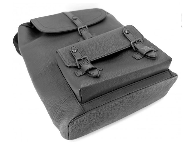 Zaino Louis Vuitton Christopher Slim da uomo Nero - vista 3